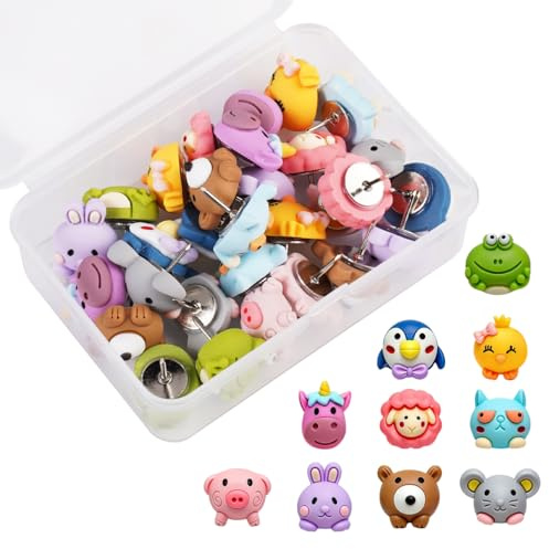 Chinchetas de Animales para Corcho, 30 Piezas