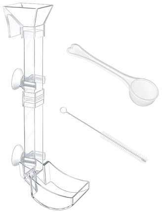 -Futterröhre, transparentes PC-Aquarium-Futterset mit Tablett und Geschirr-Set, langlebiges Design, für , Fische, Schnecken, Tankfütterung, Aquariumpflege