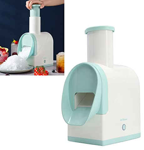 Sorandy Macchina per Ghiaccio Tritato, Macchina Elettrica USB per Granite da Negozio di Bubble Tea con Doppie Lame, Tritaghiaccio Intelligente Portatile Ricaricabile per Piano e Borsa