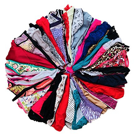 Morvia Variety Panties for Women Pack Sexy Thong Hipster Briefs G-String Tangas Assorted Multi Colored Underwear, 10 Pcs, Small
