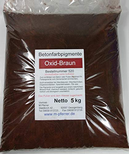 Pigmentpulver Braun, Oxidfarbe Betonfarbe (5 kg)