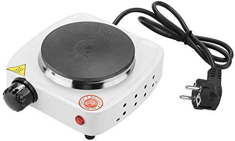 Quemador portátil de 500 W para cocina eléctrica, placa de cocción para té, café, cocina, placa calefactora individual (enchufe europeo)