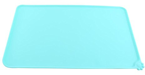 Katze Fütterungsmatte Silikon Futtermatte Katzen Napfunterlage Katzen Futternapf Unterlage Futtermatte für kleine Hunde Katzen(grün)