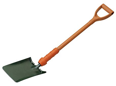 Bulldog PD5TSINR Powerbreaker Insulated Square Trench Shovel with Treads, Orange