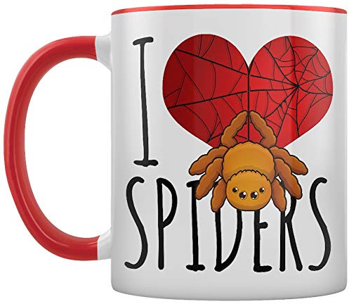 Grindstore I Love Spiders Inner 2-Tone Tea and Coffee Mug Red