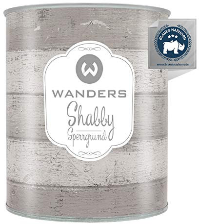 Wanders24 Shabby Sperrgrund (750 ml) Sperrgrund Kreidefarbe für Chalk Paint - Isoliergrund Kreidefarbe auf Wasserbasis - Made in Germany