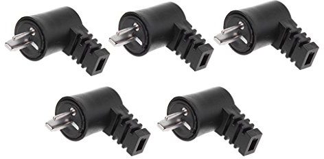 Ocobudbxw 5 Pcs 2 Pin Din rechtwinkliger HiFi-Lautsprecherstecker Kabel Audio Screw Solder Connector