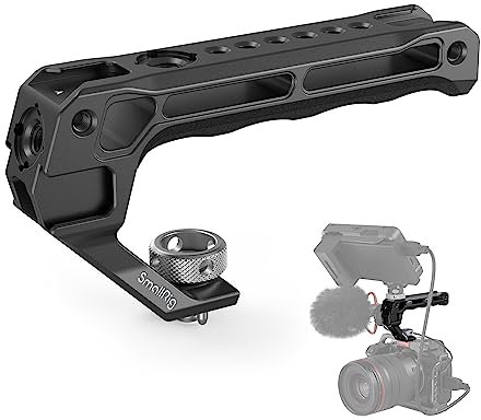 SMALLRIG Top Handle with 3/8-16 Locating Holes for ARRI for Camera Cage, Max. Load 10kg, with 5 Built-in Cold Shoe, Lightweight Only 124g (Lite) - 3765