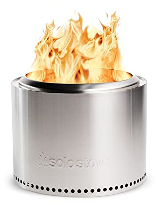 Solo Stove Bonfire 19.5 Smokeless Fire Pit with Removable Ash Pan | Portable Outdoor Fire Pit | Stainless Steel - Wood Burning Lightweight Fireplace | Ideal for 4-6 People, 20 lbs