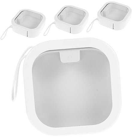 Cabilock 4pezzi Organizzatore Portatile Per Elastici e Accessori Capelli Scatola Multiuso Resistente Facile Da Pulire Compatta Per Viaggi e Casa Colore Bianco