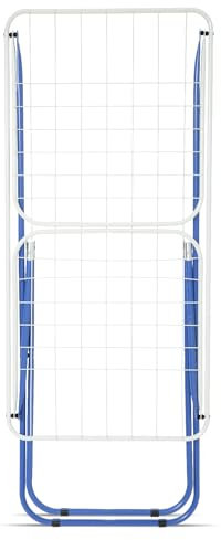 COM-FORT HOUSE Tendedero Acero Modelo Superior Capacidad 18M, Color Azul, Espacio de Secado Amplio. Sistema de Bloque de alas. Tendedero Plegable y Antideslizante.