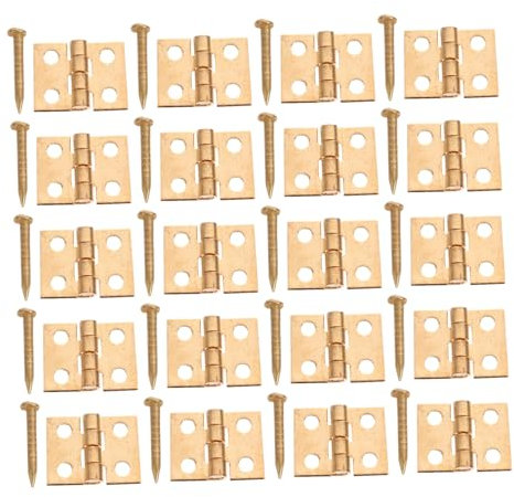 jojofuny 3 Sätze kupfer scharnier Puppenhauszubehör Mini-Zubehör Scharniere für Wohnmöbel Vintage-Scharnier DIY liefert Mini-Scharniere Schrank Schmuckkästchen Antiquität Türangel Messing