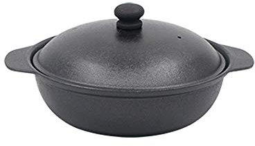 VejiA Olla de Barro Engrosada Cazuela de Hierro Fundido Antiadherente Especial para arroz Cocina de inducción doméstica Estufa de Gas Olla de Hierro Fundido Universal