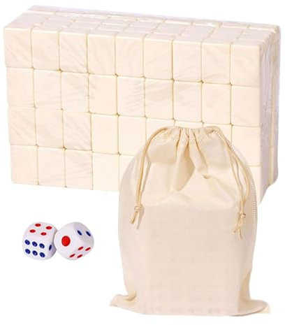 ZEONIK Trip Traditionelle chinesische Mahjong-Kits, tragbares Tischspiel, Kunstharz, Mahjong-Fliesen für Familie, Freizeit, Treffen