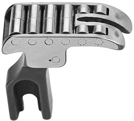 Industrial Sewing Machine Foot Presser 5×4×3 R141 Roller Steel Presser Foot Industrial Sewing Machine Accessories 12 Bearings Leather Roller Foot Low Shank Compensating Presser