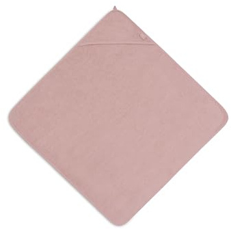Jollein Kapuzenhandtuch Baby - Frottee, Wild Rose - 100% Baumwolle - 100x100cm - Oeko-TEX-Zertifziert - Babyhandtuch mit Kapuze für Mädchen und Jungen