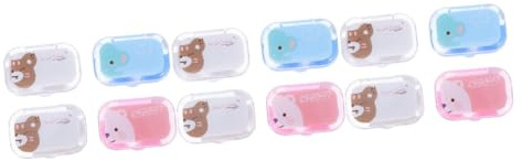 Healvian Portable Cosmetic Lens Carrier Box for Contacts Lens Storage Mixed Style for Travel and Daily Use Color Style