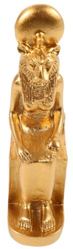 IMIKEYA Ägyptische Sphinx Statue aus Kunstharz, Goldene Deko, Antik