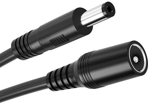 SHANFEILU Cavo di prolunga di alimentazione CC da 5,5 mm x 2,1 mm maschio a 5,5 mm x 2,1 mm femmina, connettore 12 V DC 5521 maschio a femmina, adattatore 22 AWG, per computer portatile, telecamera