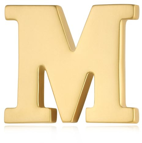 HONEY BEAR 1 Stück Buchstaben Brief Broschen Pins A bis Z, für Herren/Damen Anzug Hemd,Matte Gold