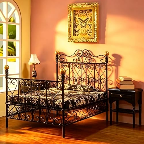 1:12 Dollhouse Furniture 8 Piece Bedroom Bed Set Dollhouse Accessories