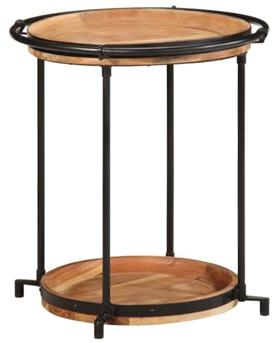 vidaXL Beistelltisch Ø55x60 cm Massivholz Akazie