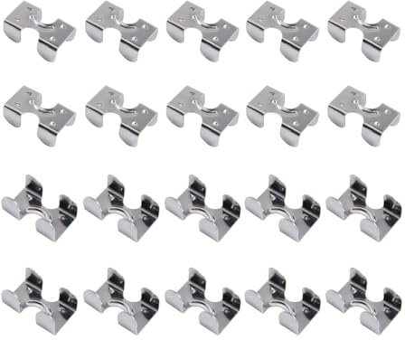 INCREWAY Morsetti a doppia corda, 20 pezzi, in acciaio inox, intrecciati o intrecciati, clip terminali in metallo per guinzagli per cani, portachiavi, corde per cavalli, briglie e redini