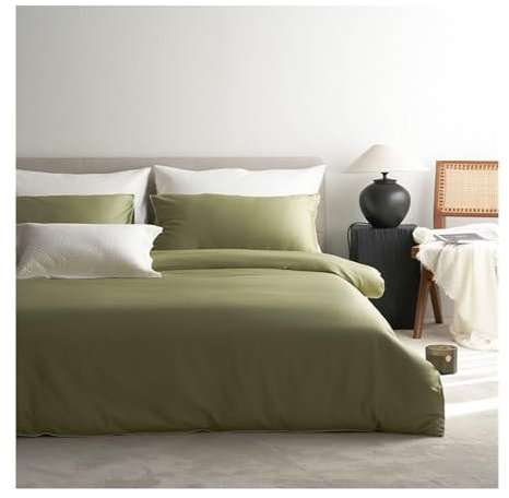 WDCDYQDH Bettbezug-Set, Avocadogrün, großes Kingsize-Bett, 4-teilig, Reißverschluss (Avocado, 220 x 240 cm)