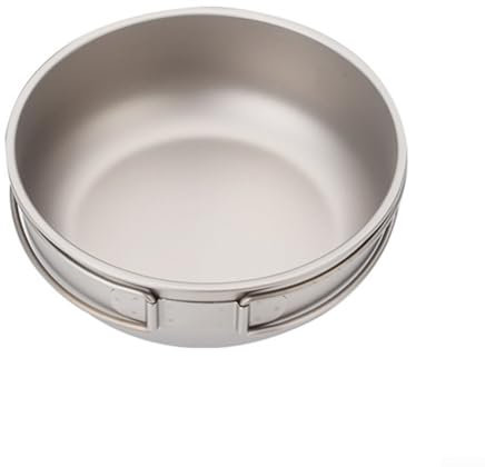 Padella portatile da campeggio in puro titanio con manico pieghevole per una facile conservazione (700 ml)