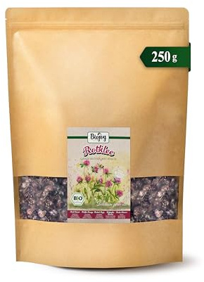 Biojoy Trèfle rouge BIO, séché, fleurs entières avec calice, tisane, 250 g | Tisane en vrac, Trifolium pratense L.