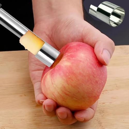 Stainless Steel Fruit Corer Tool – Apple & Pear Core Remover with Twist Grip | Sharp Serrated Edge | Easy Kitchen Gadget for Fruit Prep