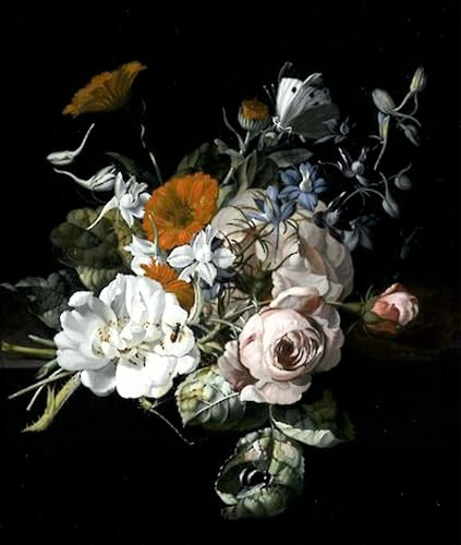 Carta di riso con fiori natura morta, 29 x 35 cm, per decoupage, per mobili, tecnica mista, biglietti e artigianato, per decoupage CRAFT KREATIVELY