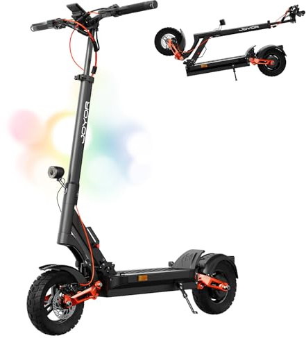 JOYOR E Scooter T Serie, Reichweite 40-100Km, Elektroroller mit Hydraulische Federstoßdämpfer Vorne und Hinten, Faltbarer E Roller Offroad, 150 KG Tragkraft