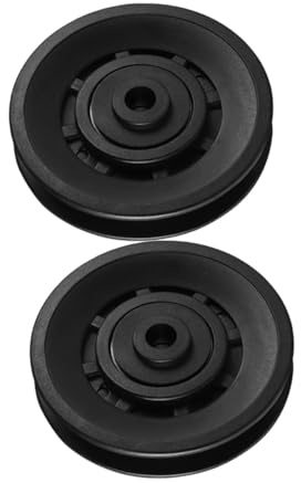 DECORNIJIA 2 Stück Fitnessgeräte Zubehör Pulley Wheel mit langlebigen Kunststoff Riemenscheiben für Gym Equipment Geräuscharm und Schwarz