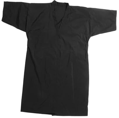 MUCKLILY Black Cloth Beauty Spa Salon Gown for Hairdressing Use | Hairdressing Gowns, Practical Easy-wear Cover-up for Salon Service, Stylish Simple Design for Daily Wear