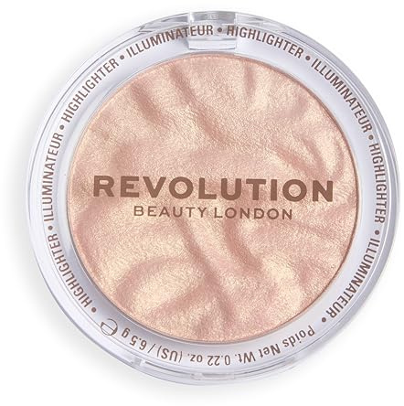 Revolution Reloaded Highlighter, Make An Impact | Nueva Fórmula sin Talco, Larga Duración, Acabado Luminoso Muy Pigmentado, Vegano y Libre de Crueldad, 6g