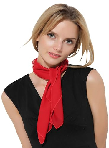 Fairycece Chiffon Scarf Neck Scarf Black Women 50s Scarf 50s Accessories for Women