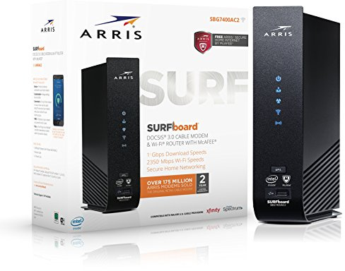 ARRIS Surfboard SBG7400AC2 Cable Modem/Wi-Fi Router with McAfee, 1000548