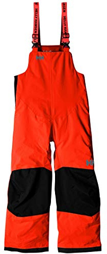 Helly-Hansen Kids Unisex Rider 2 Insulated Waterproof Windproof Breathable Bib Ski Pants, 278 Neon Orange - 4
