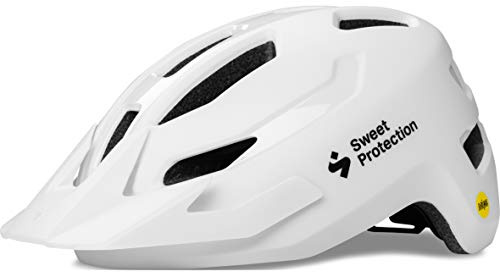 Sweet Protection Ripper MIPS Mountain Bike Helmet - Comfortable MTB Helmet with MIPS Evolve Safety, 360 Occigrip Fit System & Break-Away Visor - One Size 53–61 cm, Matte White
