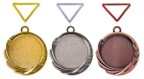 Henecka 🥇 🥈 🥉 Medaillen, Winner Medaillen mit individuellem 50 mm Sport-Jubiläum-Motiv-Emblem & Wunschgravur, inklusive Halsband, wählbar in Gold, Silber, Bronze (Silber)