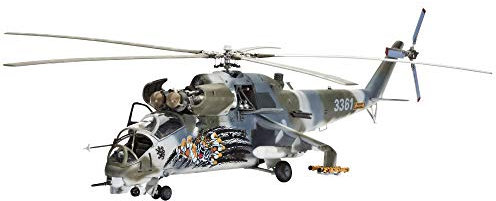 CMO Modellbausatz Flugzeu Plastik Modelle, MIL MI-24V Hind-E Hubschrauber im Maßstab 1:35, Spielzeug und Geschenke für Erwachsene, 19,4 x 22,3 Zoll