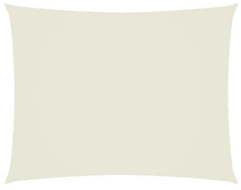 vidaXL Sonnensegel Wasserfest Sonnenschutz Windschutz Sonnendach UV Schutz Garten Terrasse Balkon Oxford-Gewebe Rechteckig 5x7m Creme