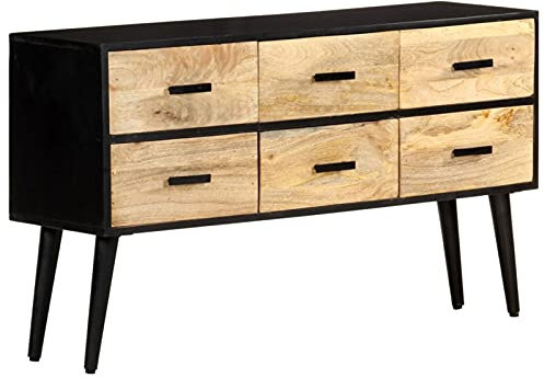 Voupuoda Sideboard, Flurschrank, Beistellschrank, Dielenschrank, Aufbewahrungsschrank, Schrank, Anrichte, 110x33x64 cm Massivholz Mango
