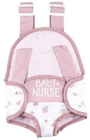 Smoby - Baby Nurse Puppen-Tragesitz - Trage aus wattiertem Stoff mit verstellbaren Schultergurten, Puppen-Zubehör für Puppen bis 42 cm, für Kinder ab 3 Jahren