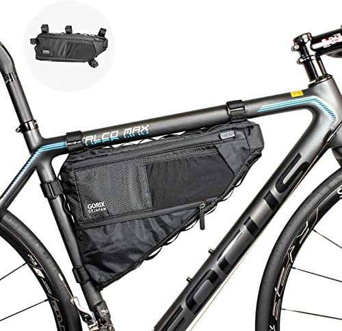 GORIX Fahrrad Dreieck Tasche Rahmentasche Oberrohrtasche Erweiterbar 3.5L Wasserdicht Radfahren Rennrad Mountainbike (GX-FB Pelican)