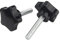 MOOPW M10 x 30mm 4 Pcs étoile Vis à oreilles Acier Carbone Bouton Poignée Vis de serrage Resserrer Plastique Machine Vis de poignée