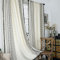 USTIDE Bohemian Semi-Blackout Curtains Ethnic Geometric Curtains Black and White,86 Inches Long,2Panels