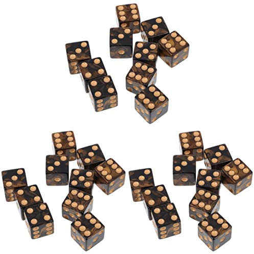 TOYANDONA 30 Accessori Per Barra Dadi A 30 Pezzi Sei Giochi Novità Gioco Nero Elegante Per Ing Rpg Amici Mm Insegnamento Ruolo Di Intrattenimento Con Addio Celibato Multi-Faccia