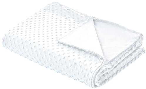 Beliani Modern Duvet Weighted Blanket Cover Polyester Fabric 120 x 180 cm Dotted Pattern White Callisto